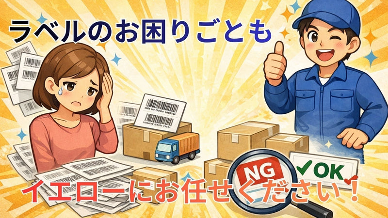 【ピンチ…!!】ラベルが間に合わない…!そんな時でもラベルシールのお困りごとイエローが寄り添い解決します!
