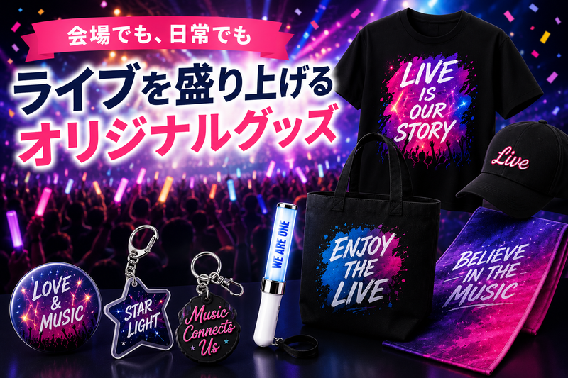 【会場でも、日常でも】ライブを盛り上げるオリジナルグッズ特集