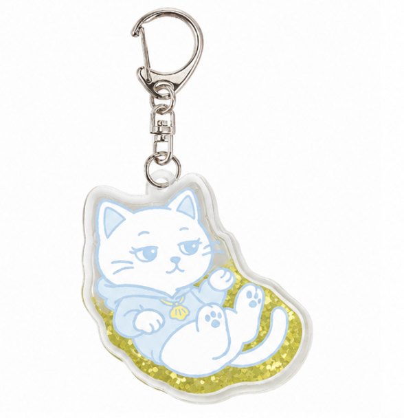流れるグリッターアクリルキーホルダー
