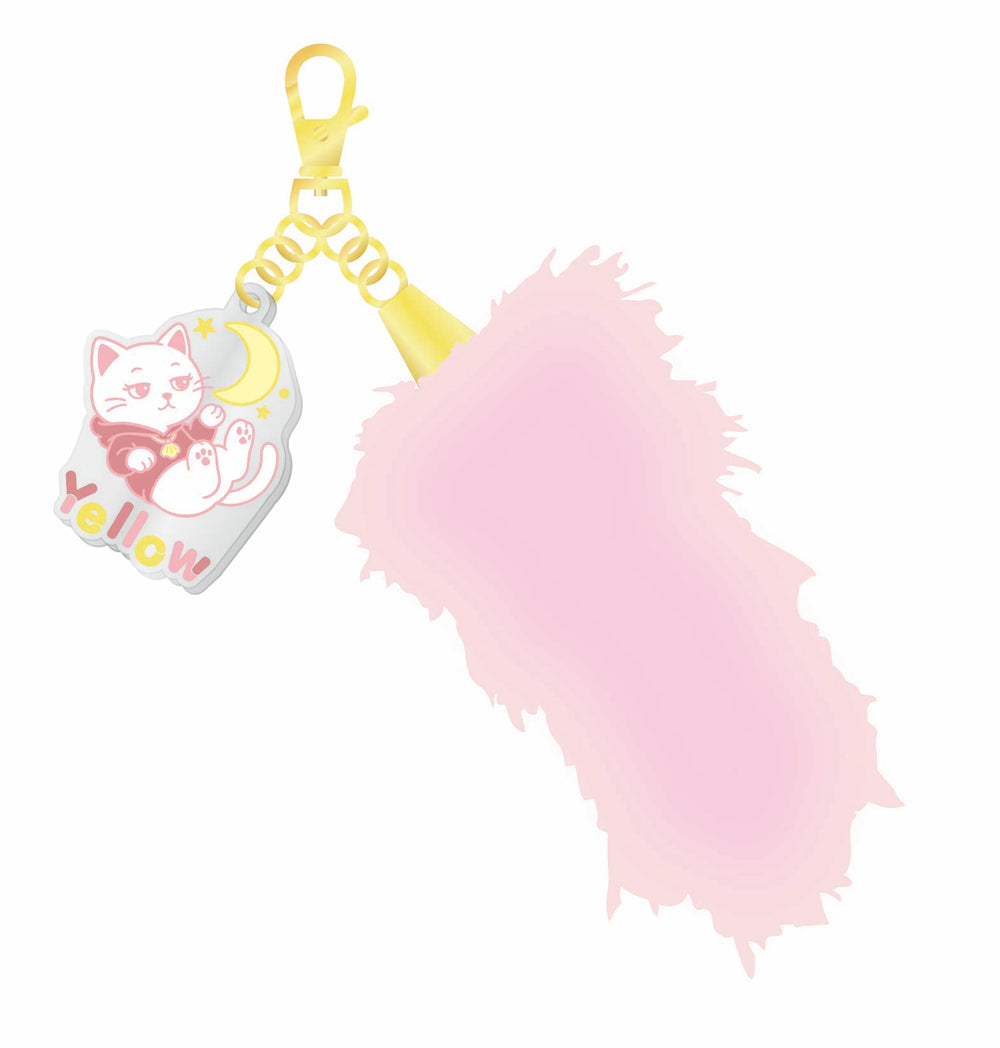 ファー付きアクリルキーホルダー