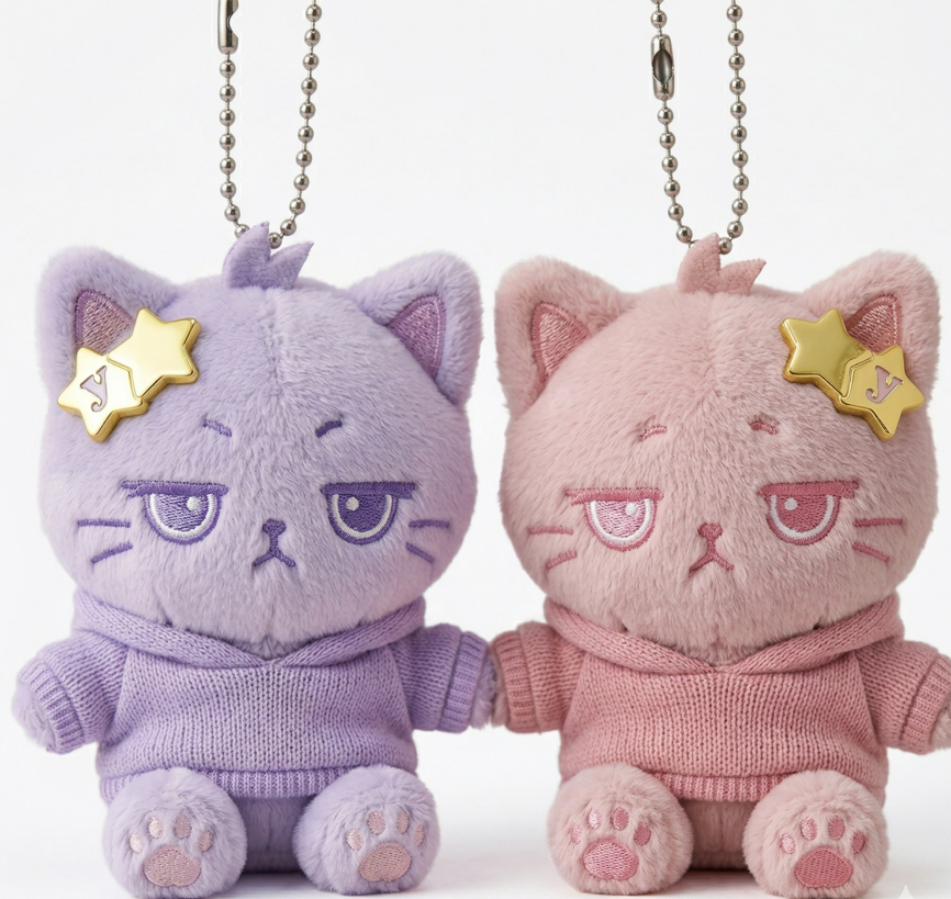 双子ぬいぐるみキーホルダー