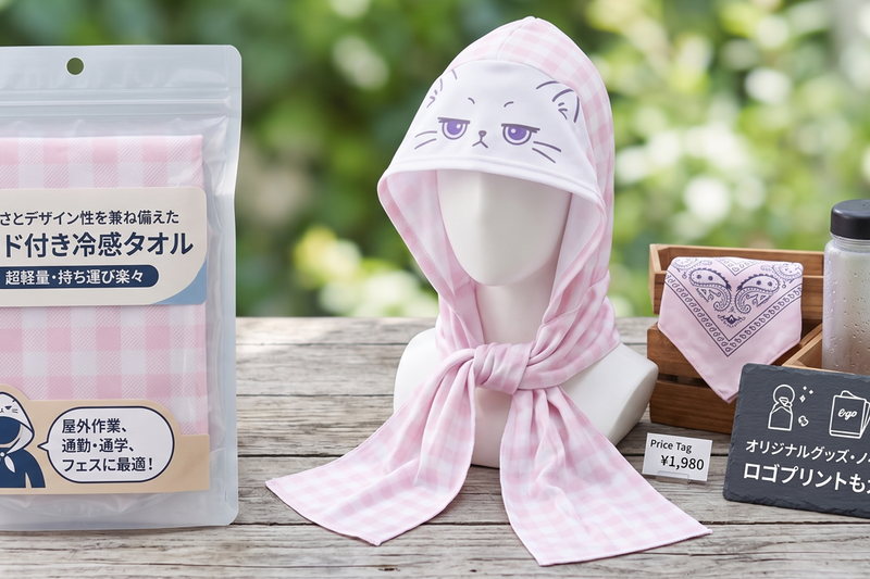 頭から首までしっかり冷やす夏の必需品