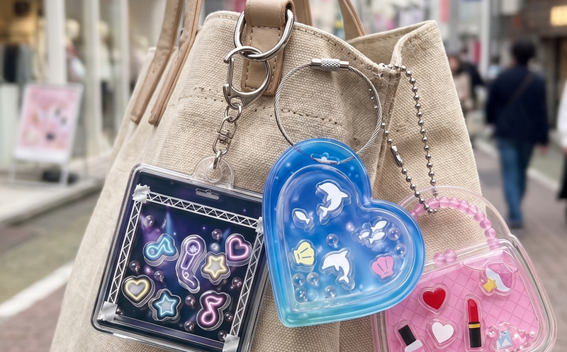 振って楽しめるシャカシャカキーホルダー