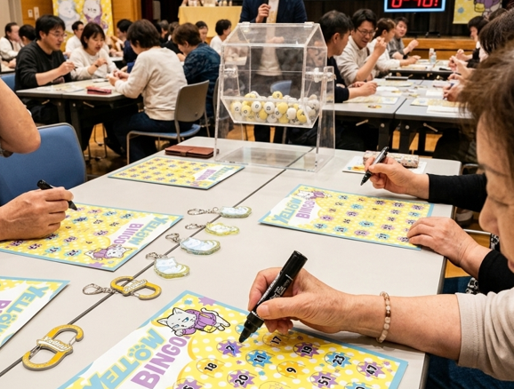 ビンゴカード製作過程