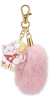 ファー付きアクリルキーホルダー