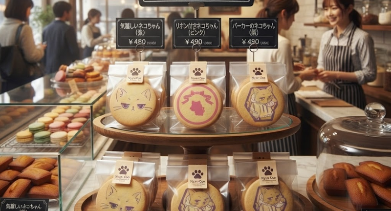 オリジナルプリントクッキー製造過程