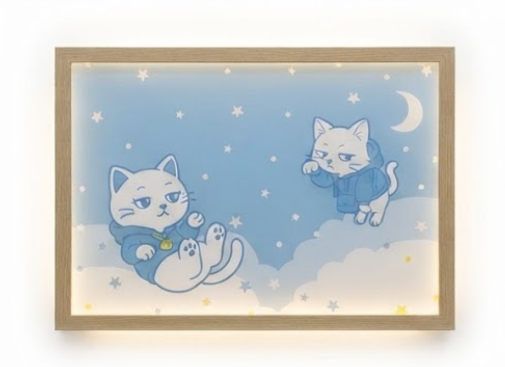 LED照明付きウォールアート