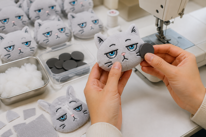 ぬいぐるみマグネット製作過程