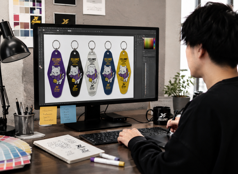 モーテルキーホルダー製作過程