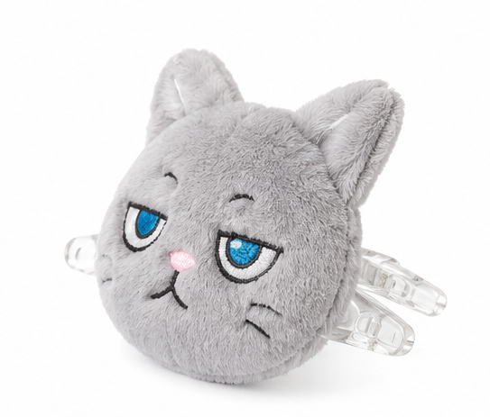 ぬいぐるみ顔つきヘアクリップ