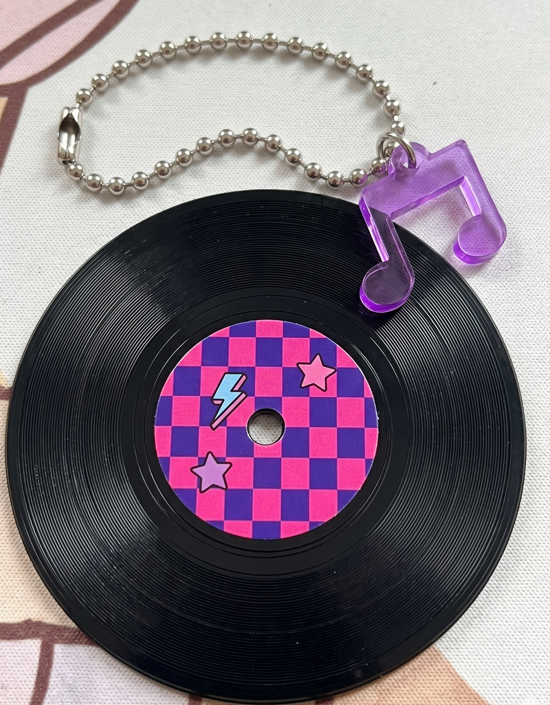 レコード風キーホルダー製作過程